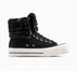 Chuck Taylor All Star Fold-Over Lift Platform XHi Faux Fur Black/Black/Egret