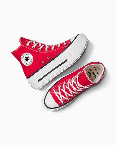 Chuck Taylor All Star Lift Double Stack Platform Canvas Red/Black/White, Angled View