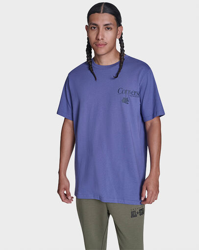 Hanging Shoes T-Shirt Indigo Storm, Front View