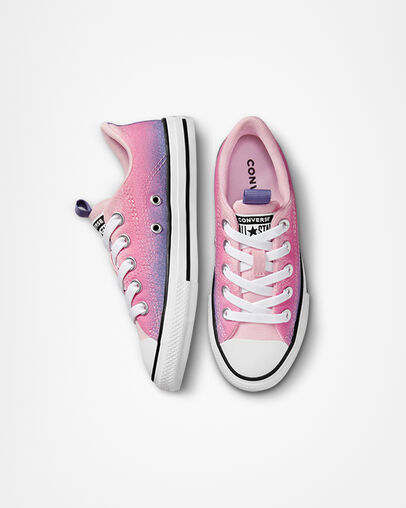 Chuck Taylor All Star Rave Gradient Pink/Moonrise Purple/White, Top and Side View