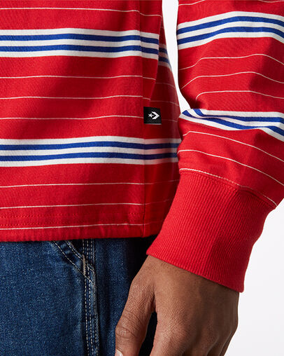 Twisted Varsity Half Zip Rugby University Red