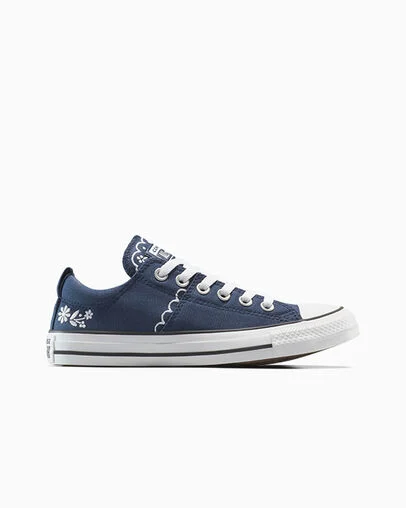 Chuck Taylor All Star Madison Embroidered Flowers Navy/White/Black, Outer Side View