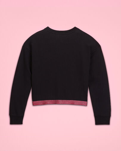 Converse Script Cropped Crew Black