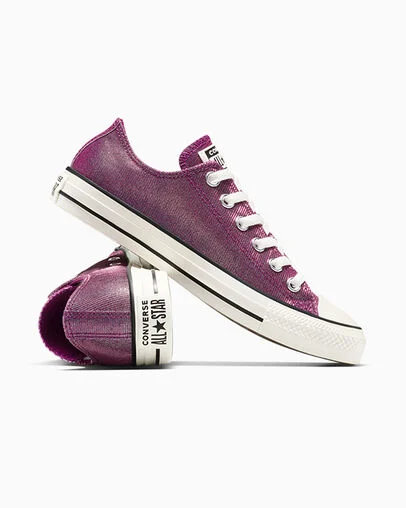 Chuck Taylor All Star Sparkle Frozen Acai/Black/Egret, Detail Angle View