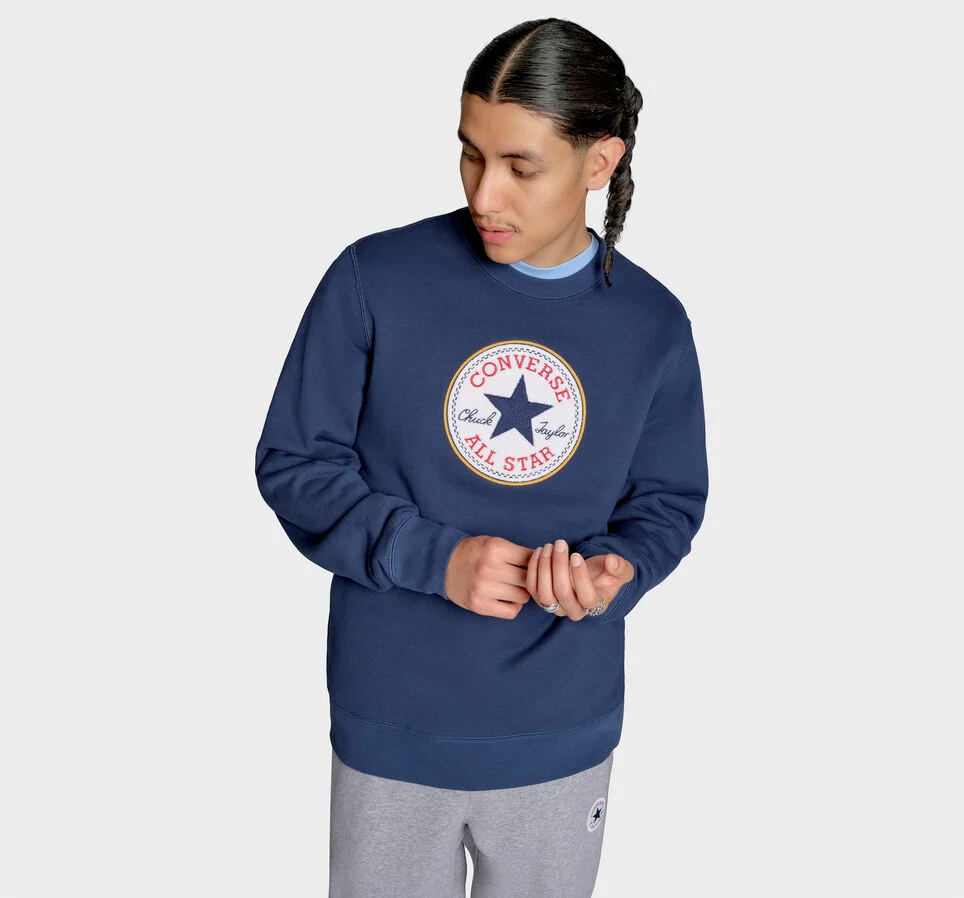 Chenille Patch Heritage Crew Neck Navy