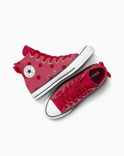 Chuck Taylor All Star Polka Dots & Bow Days Ahead/White/Days Ahead, Angled View
