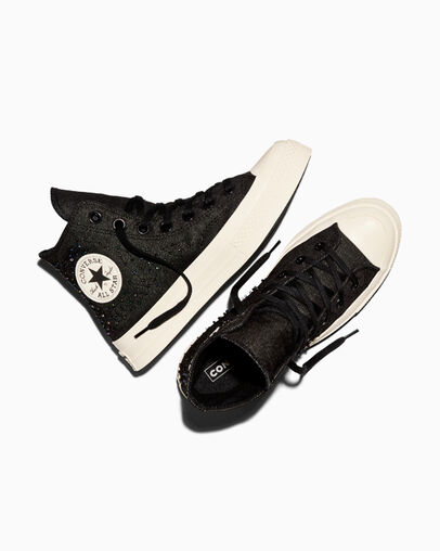 Chuck 70 Beads Black/Black/Egret, Angled View