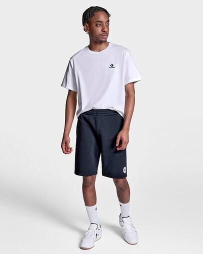 Chuck Taylor All Star Patch Shorts Black, Full Body View