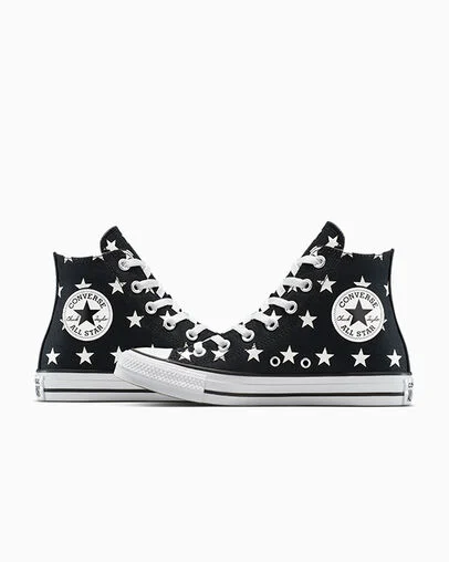 Chuck Taylor All Star Archive Stars Black/Vintage White/Black, Detail Angle View