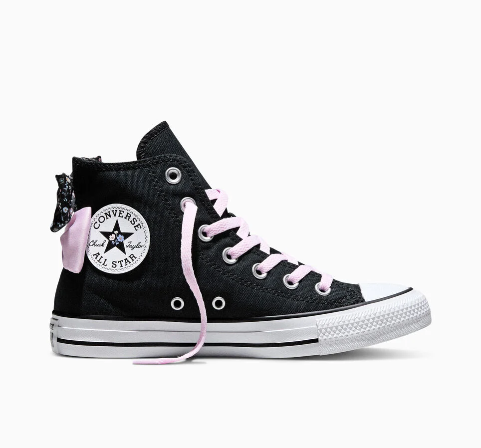 Chuck Taylor All Star Floral Bow Black/Vintage/New Found Bloom Pink