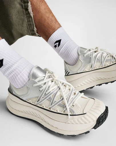 Chuck 70 AT-CX Metallic Dull Silver/Egret/Black, Reflective View