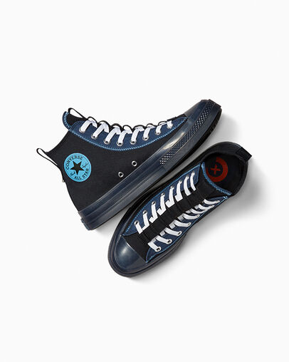 Chuck Taylor All Star CX Explore Black/Navy/Lt. Blue, Angled View