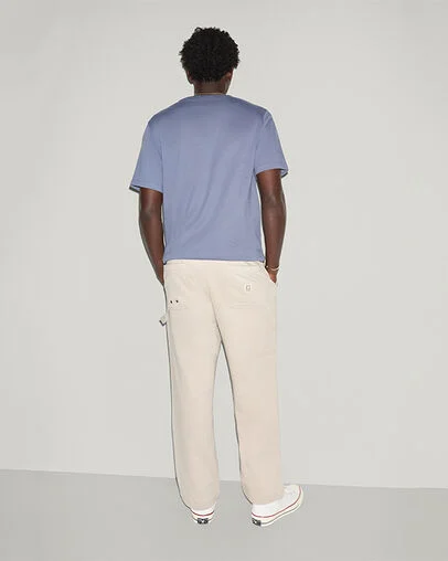 Double Knee Relaxed Sweatpants Papyrus, Detail View
