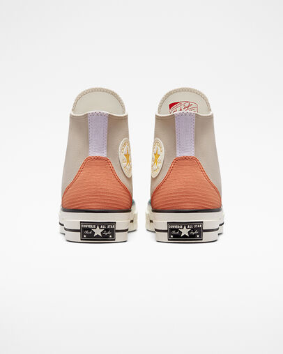 Chuck 70 Zesty Neutrals String/Algae Coast/Orange, Heel View