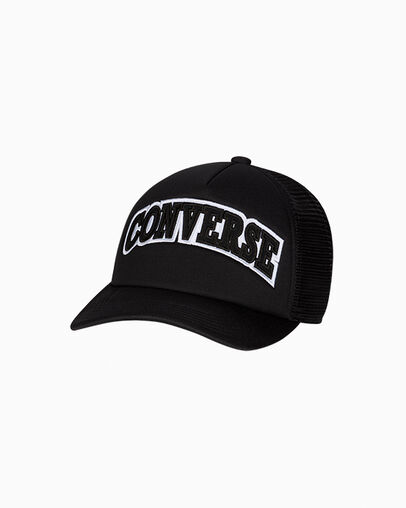Trucker Hat Converse Black, Front View