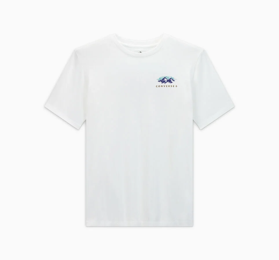Abstract Mountain T-Shirt White