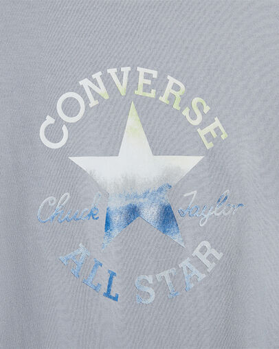 Watercolor Chuck Taylor T-Shirt Lavender Trek, Full Body View