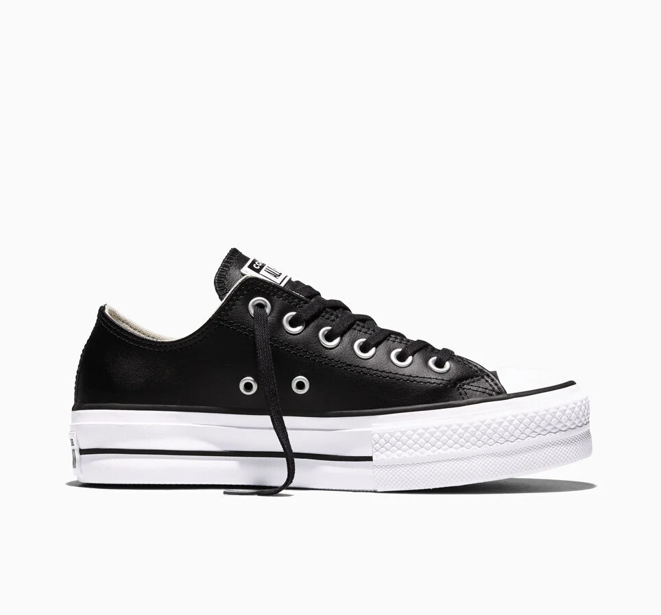 Chuck Taylor All Star Lift Platform Leather Black/Black/White