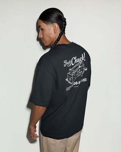 Call Chuck Short-Sleeve T-Shirt Converse Black, Full Body View
