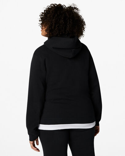 Converse Go-To Embroidered Star Chevron Standard Fit Fleece Hoodie Converse Black, Full Body View