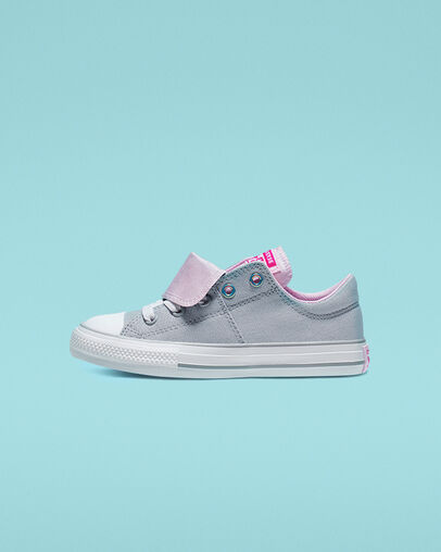 Iridescent Space Star Chuck Taylor All Star Maddie Slip Wolf Grey/Pink Foam/White