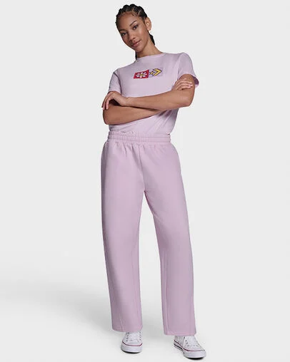 Barrel Leg Sweatpants New Found Bloom Pink