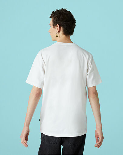 Sandwich Shop Crew Neck Short Sleeve T-Shirt White, Back View