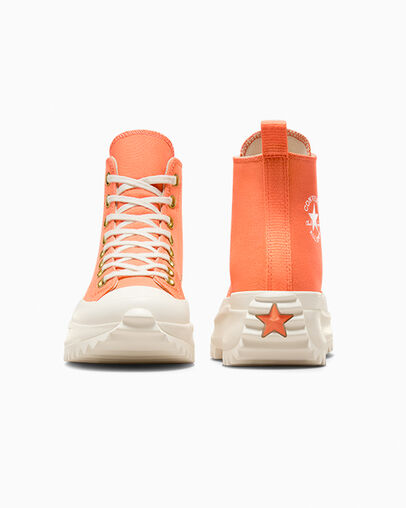 Run Star Hike Platform Pale Magma/Egret/Egret, Heel View