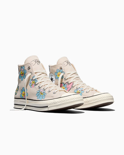 Hattie Stewart X Converse X Marc Jacobs Chuck 70 Natural Ivory/Sky Blue, Top and Side View
