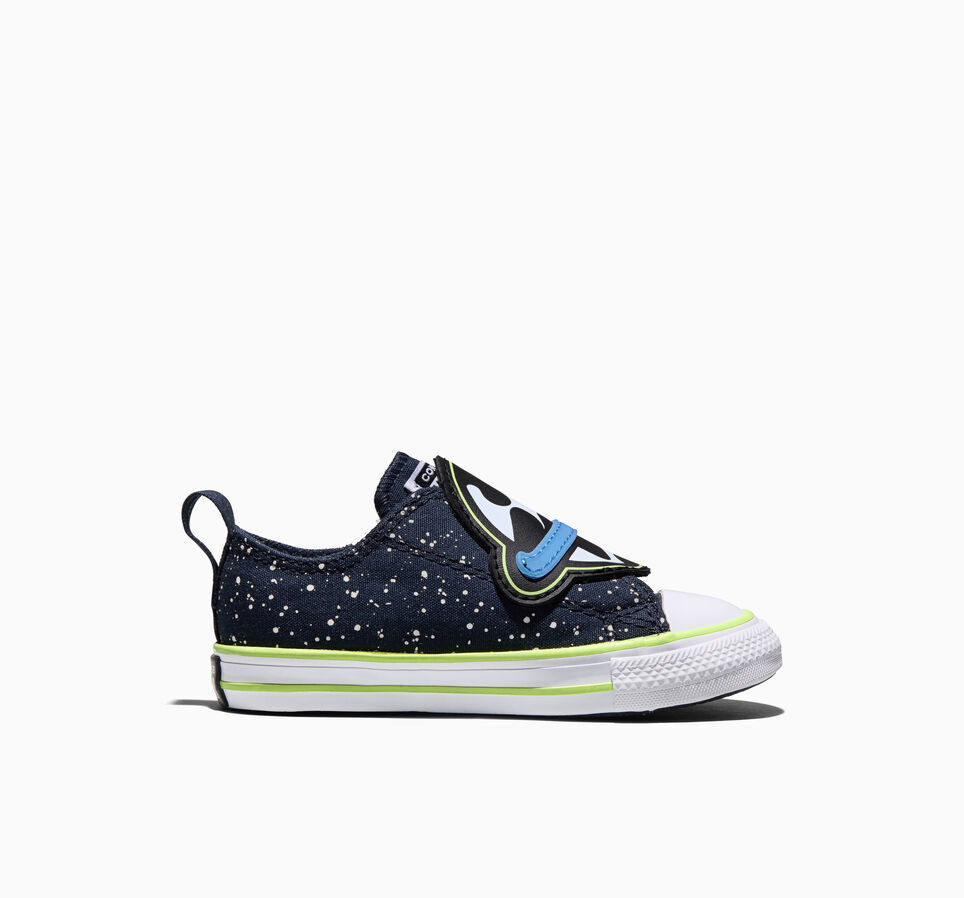 Chuck Taylor All Star One Strap Easy-On Planets Obsidian/Neon Mantis/White
