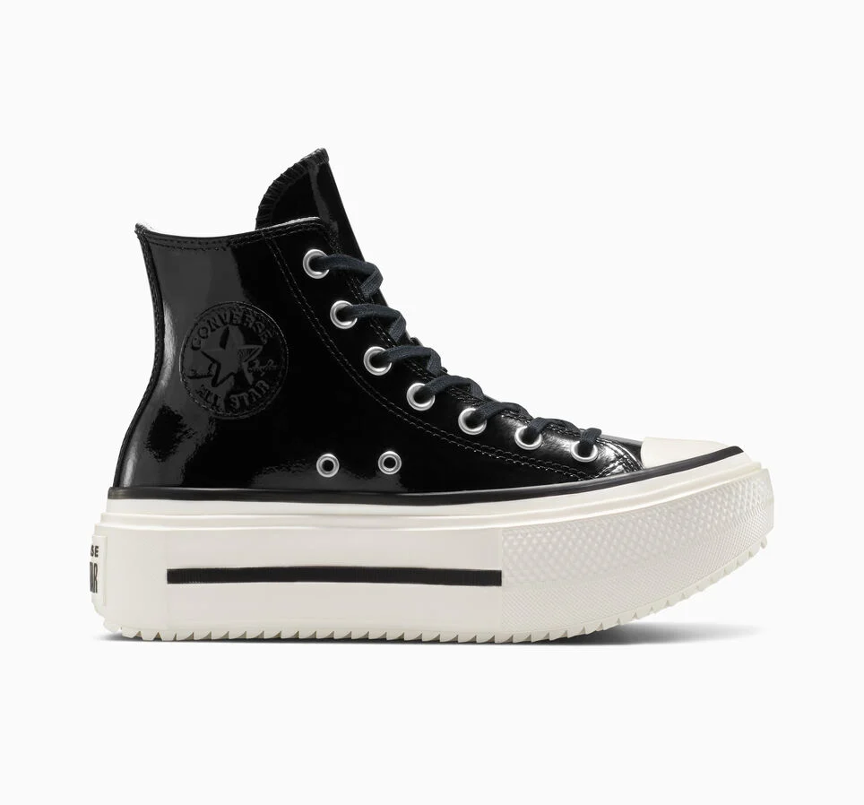 Chuck Taylor All Star Lift Double Stack Platform Patent Leather Black/Egret/Black
