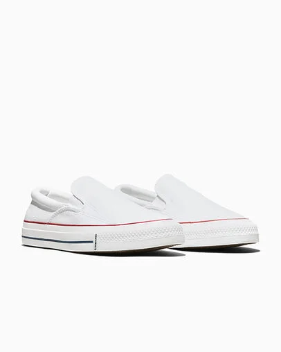 Chuck Taylor All Star Malden Slip-On White/Red/Blue, Top and Side View