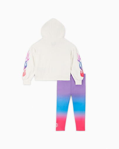 Gradient Hoodie & Leggings Set Bright Violet, Back View