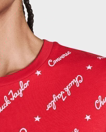 Chuck Taylor All-Over Script T-Shirt Converse Red