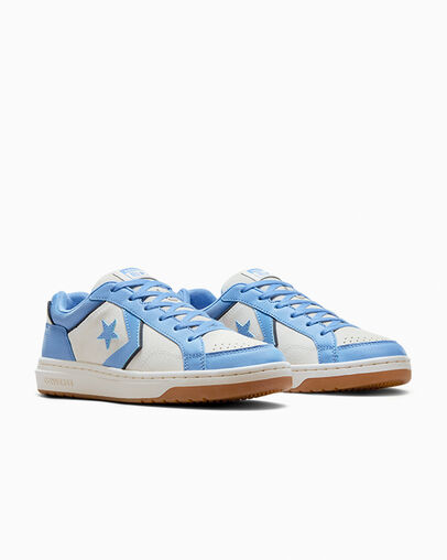 Pro Blaze Classic Leather & Suede Egret/Open Sky/Natural Ivory, Top and Side View