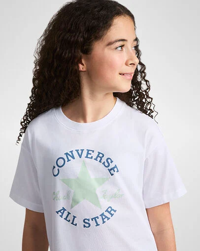 Boxy T-Shirt White/Slacker Blue