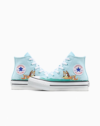 Converse x Bluey Chuck Taylor All Stars EVA Lift Platform Blue/White/Mutli, Detail Angle View