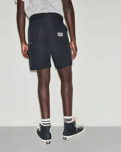 Converse CONS Double Knee Relaxed Shorts Converse Black, Detail View