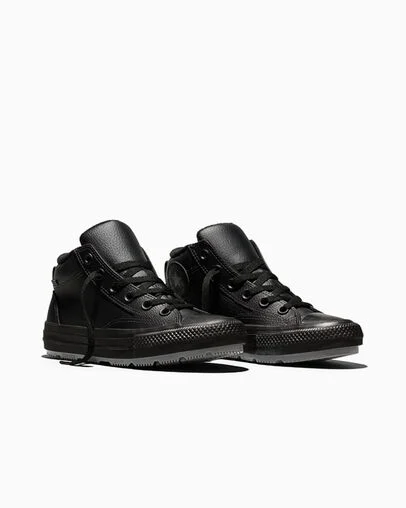Chuck Taylor All Star Malden Street Boot Easy-On Total Eclipse/Black, Top and Side View