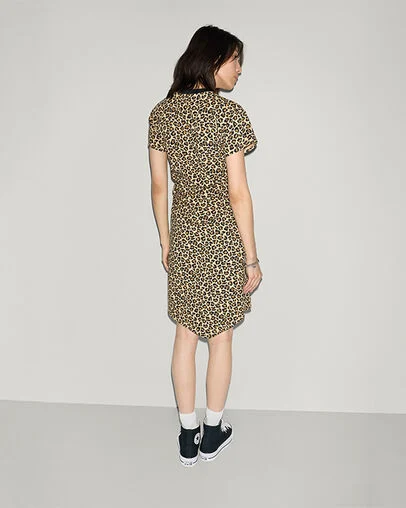 Chuck Patch Relaxed T-Shirt Dress Archive Cheetah Print, Full Body View
