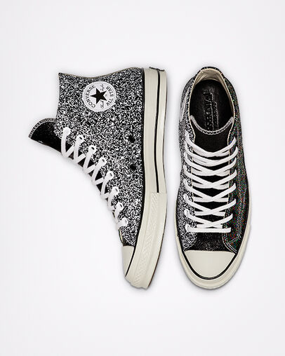 Converse x JW Anderson Glitter Chuck 70 High Top Black/White/Egret