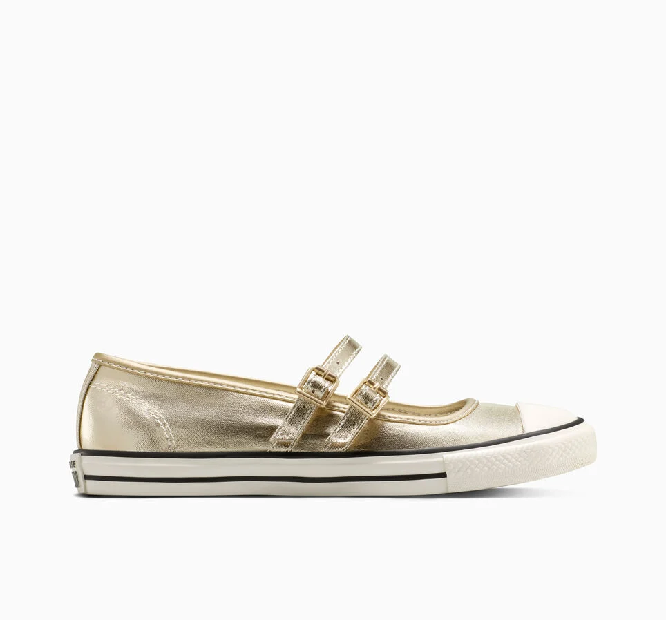 Chuck Taylor All Star Dainty Mary Jane Metallic Canvas Lt Gold/Egret/Black