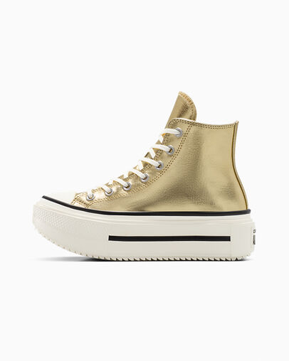 Chuck Taylor All Star Lift Double Stack Platform Metallic Metallic Gold/Egret/Black, Inner Side View