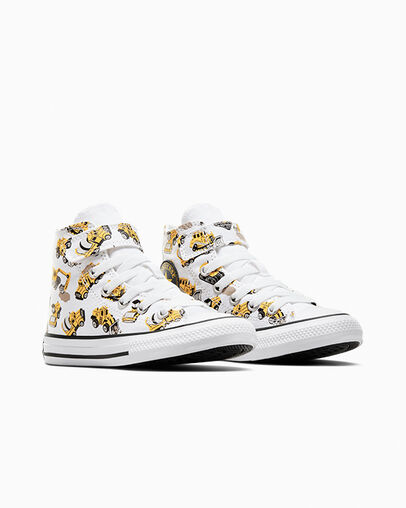 Chuck Taylor All Star Construction Truck Easy-On White/Black/Amarillo, Top and Side View