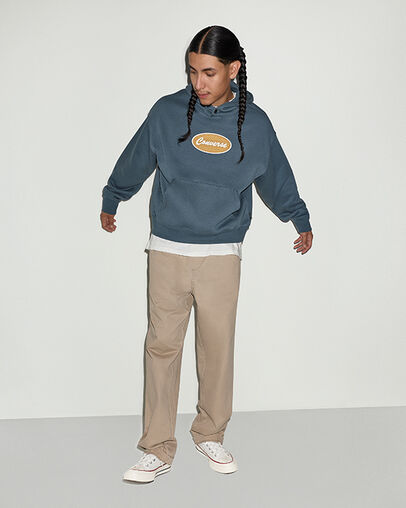 Converse Garage Full-Zip Fleece Hoodie Wrought With Iron, Detail View