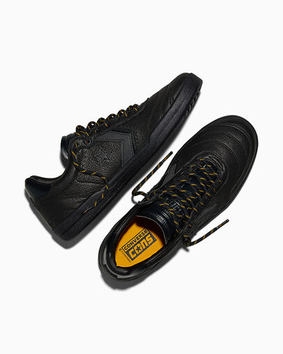 CONS Louie Lopez Pro 2 Leather Black/Black/Yellow, Angled View