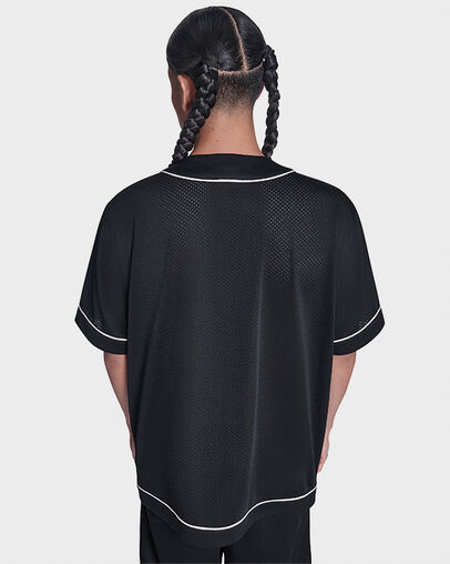Converse Relaxed Baseball Jersey Converse Black, Detail View