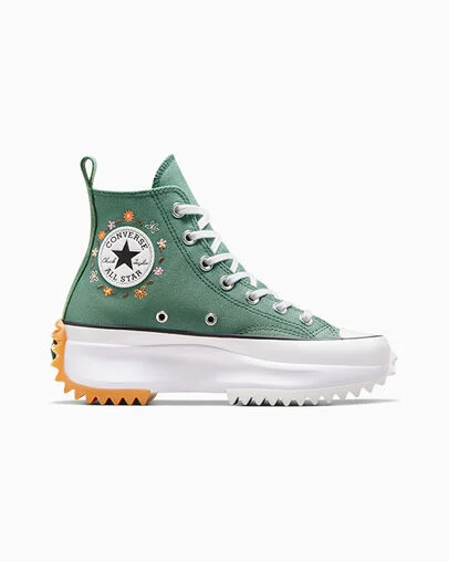 Run Star Hike Platform Little Flowers Admiral Elm Green/White/Gum, Outer Side View