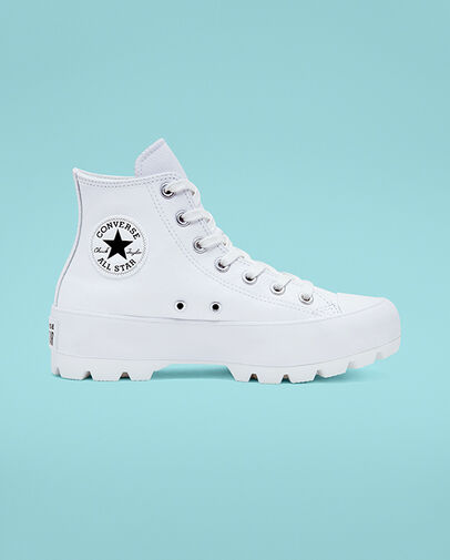 Lugged Leather Chuck Taylor All Star White/Black/White