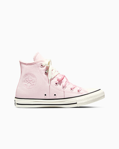 Chuck Taylor All Star Peached Canvas Decade Pink/Egret/Black, Outer Side View